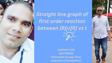 Straight line graph of first order reaction between [R]•/[R] vs t