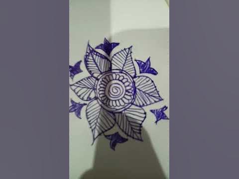 my mother mehandi drawing with pen - YouTube