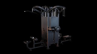 Primal Strength Stealth Commercial Gym Fitness Elite 4 Stack Multi Station