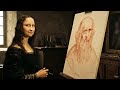 レオナルド・ダ・ヴィンチを描くモナリザ