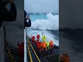 Insane rogue wave turns into massive waterfall crashing straight into the ship! 😱#RogueWave
