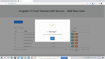Angular 11 Crud Tutorial with Service | Add New User | Modal Popup Form