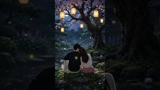 The Secret Lantern Garden ✨🏮 | A Magical Anime Love Story 🌙❤️ #shorts