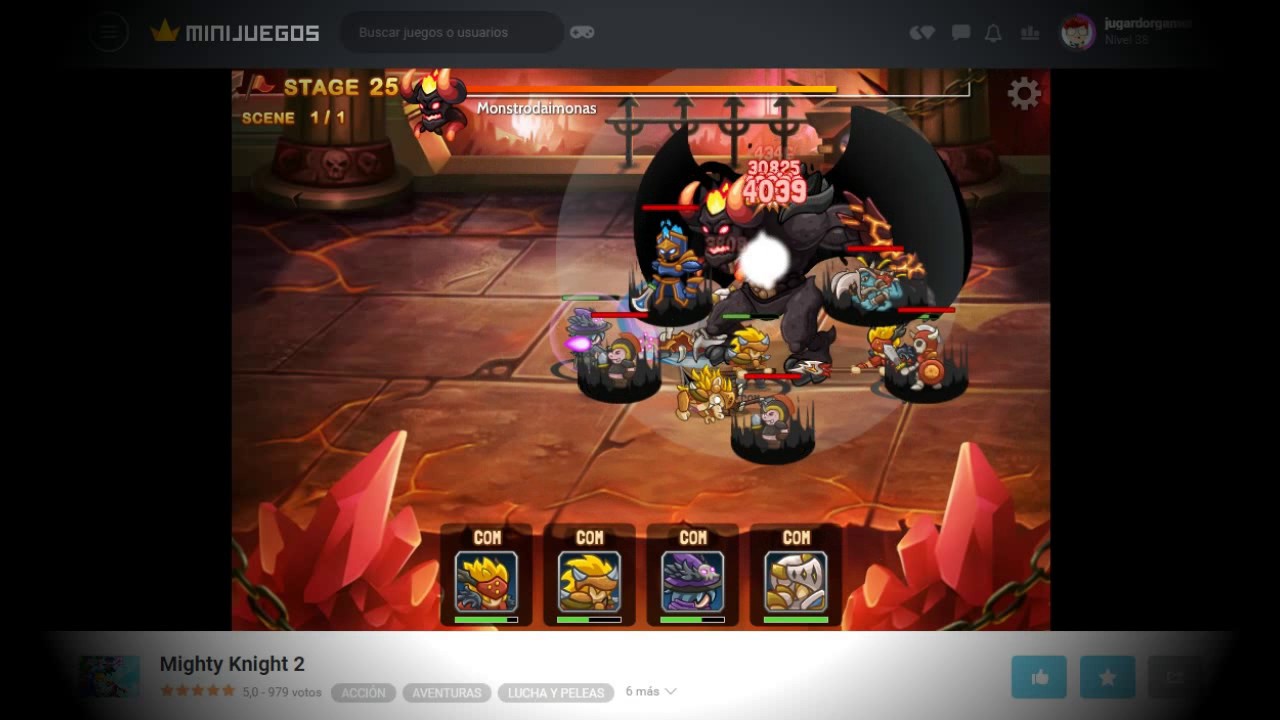 Mighty Knight 2 Heroes Al Maximo Nivel Boss Final Daimonas Monstrodimonas Epico Youtube