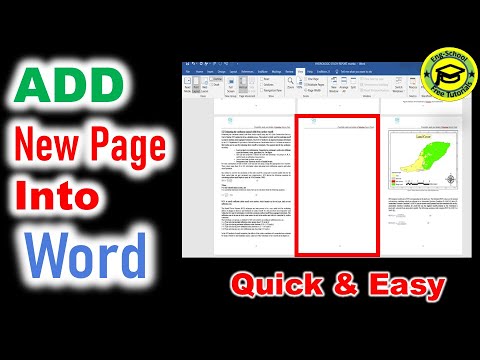 How to add a new page in Microsoft Word? | Insert New Page - YouTube