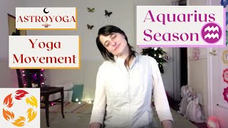 Aquarius season! FULL body 💫gentle movement~Astroyoga (25 mins)
