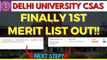 Delhi University 1st merit list out!! What is next step?#cuet2023 #duadmission2023