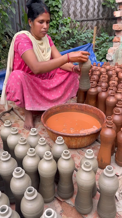 Amazing Clay Water Bottles Factory #shorts