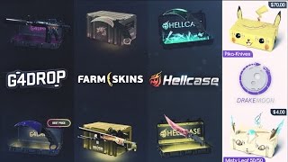Testing EVERY CASE SITE (G4DROP, DRAKEMOON, HELLCASE, FARMSKINS)