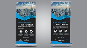 How To Design Creative Roll Up Banner | Photoshop Tutorial
