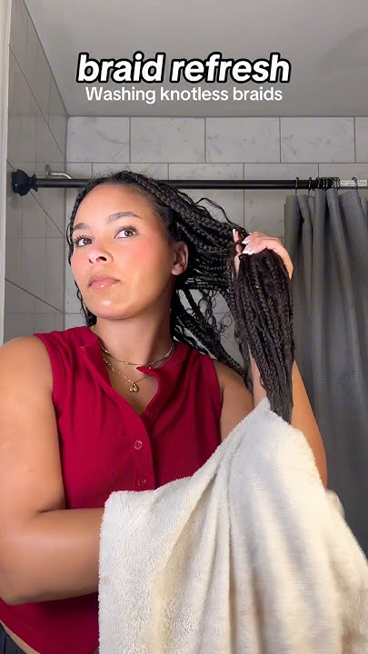  How To Wash Box Braids | Braid Refresh #hairtok # ...