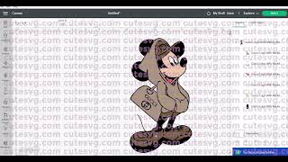 Gucci Logo with Mickey Mouse SVG, PNG, DXF, EPS Cut files