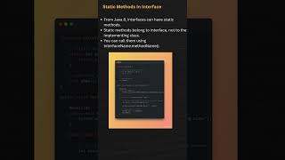 Java 8 Static Methods in Interface Explained with Examples #java #java8 #shortvideo #telugu #coding