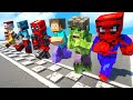 Minecraft running challenge  all superheroes running  competition challenge9 funny contest