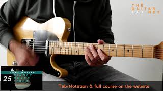 Funk Rhythm Guitar Lick  : Skank Technique + 16th Note Triplets