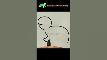Easy tortoise drawing from number 3 #numberdrawing  #drawing #viral #youtubeshorts