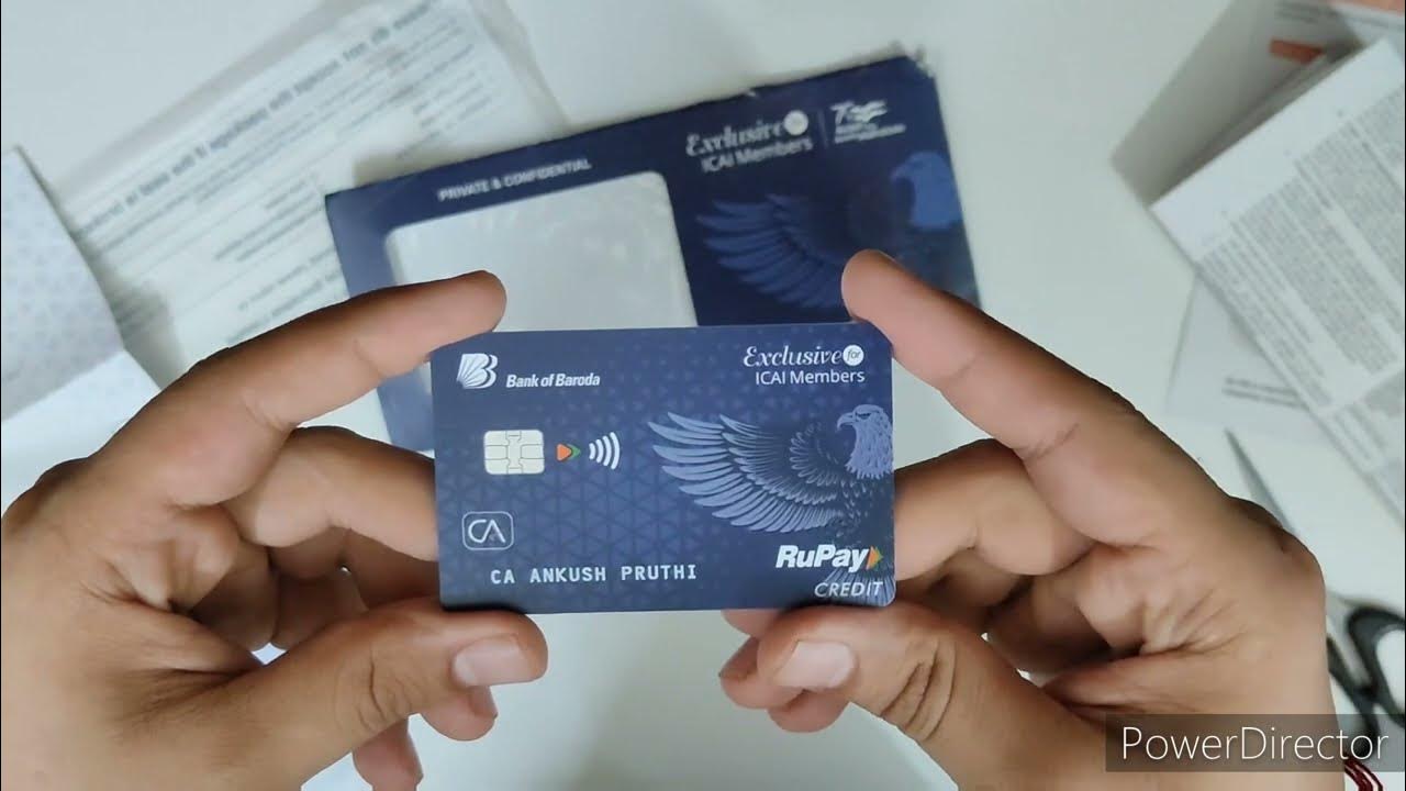 Unboxing Exclusive BOB Credit Card for CA Members. ICAI bankofbaroda