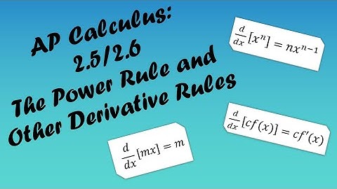 AP Calculus AB/BC Lesson 2.5 and 2.6