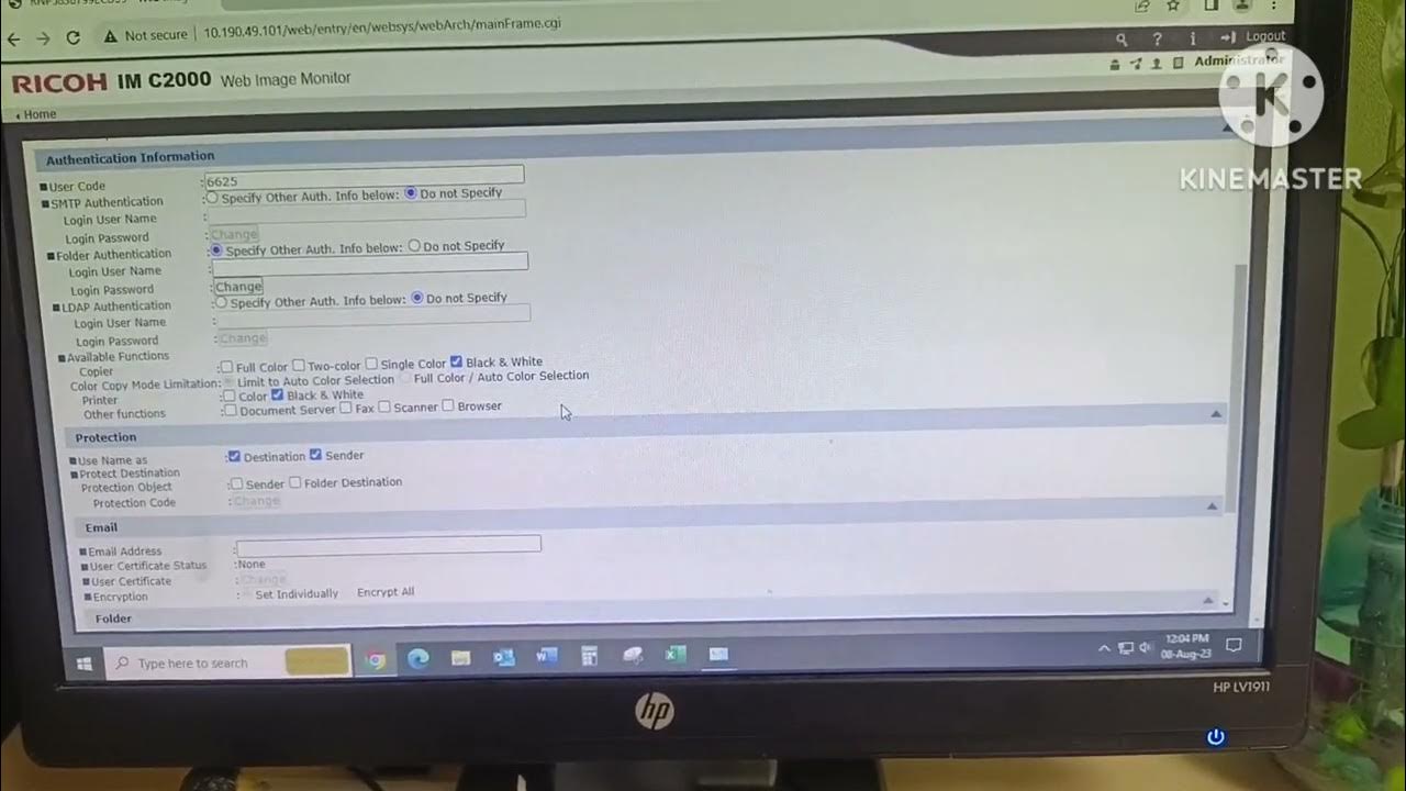 How to enable user code in ricoh printer how to set password protect