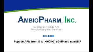 Peptide API’s from g to 1000kg: cGMP and nonGMP