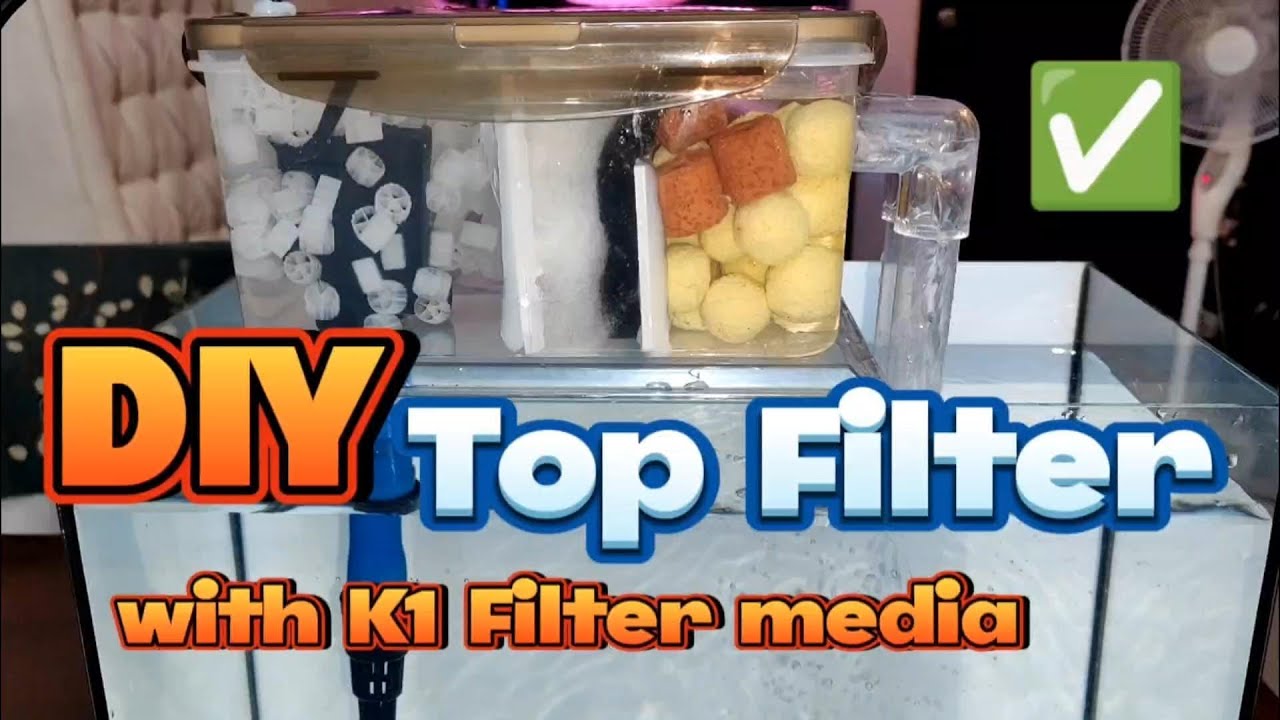 Making DIY Top filter with k1 filter medias DIY Aquarium filter YouTube