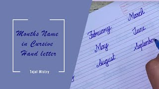 How To Write Months In Cursive Writing Months In Cursive Writing