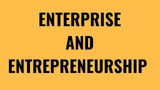 1.1 Enterprise and entrepreneurship GCSE Business Studies