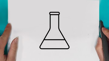 How to draw a Experimental Beaker /conical flask easy for beginners  drawing conical flask