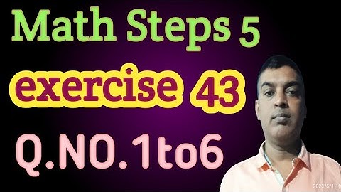 Math Steps 5 exercise 43 Speed, Distance and Time (q.no.1to6)June 2025 #education 