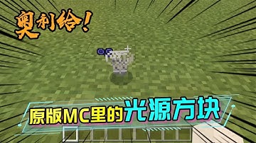 你知道MC里的光源方块吗？结构空位据说比空气还空