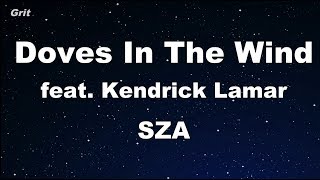 Video thumbnail of "Doves In The Wind ft. Kendrick Lamar - SZA Karaoke 【No Guide Melody】 Instrumental"