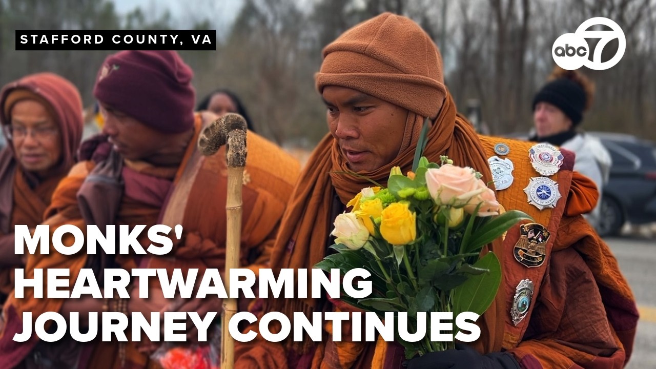 Venerable Monks touch hearts during Walk for Peace in Virginia en route to DC