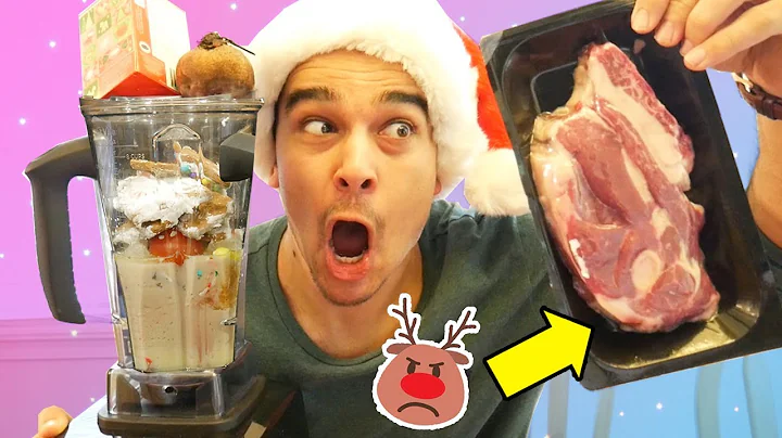 EVERY Christmas Food Smoothie WITH REAL REINDEER M...