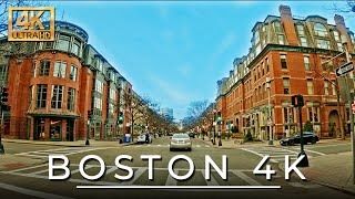 Boston  4K Driving Tour (Binaural Audio)