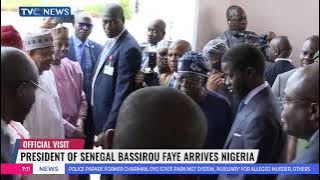 President Of Senegal, Bassirou Faye, Arrives In Nigeria