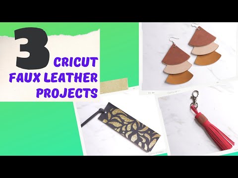 How to Cut Leather with Cricut - 3 Faux Suede Beginner Projects 