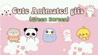 Free cute animated gifs | Green screen |Kawaii| Aesthetic |Chroma key|