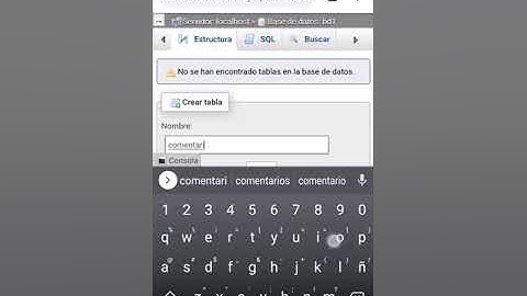 Base de datos phpMyAdmin en Android