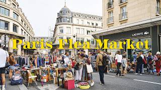 Stroll around a flea market in the upmarket districts of Paris/ Antique shopping haul 🛍️ France vlog
