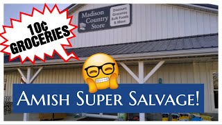 Amish Super Salvage! | 10¢ Groceries | Wakarusa Amish Shopping Part 2