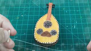 طريقة صنع آلة العود مصغر من الخشب  How to make a miniature oud instrument out of wood #diy