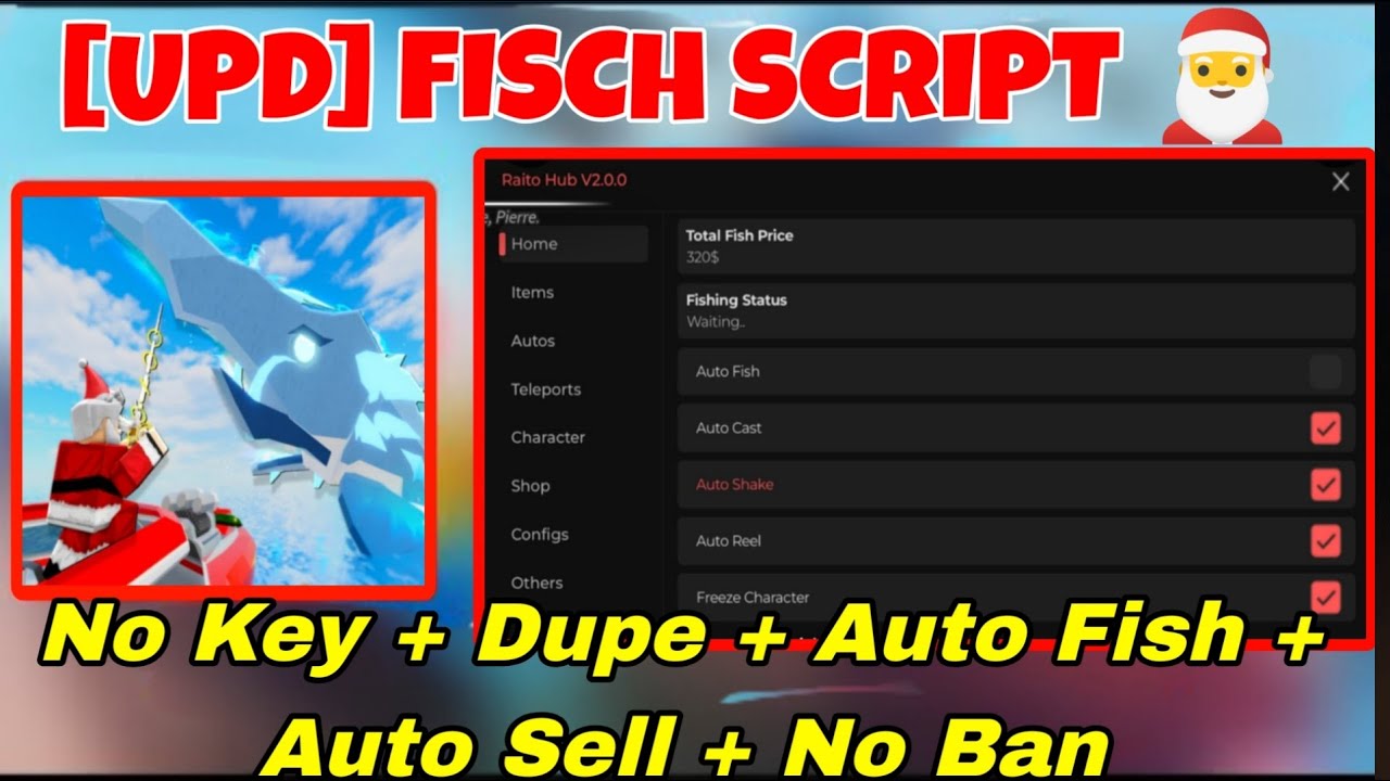 [UPD] Fisch Script GUI AUTO FISH + NO BAN + AUTOSELL & Much More ...