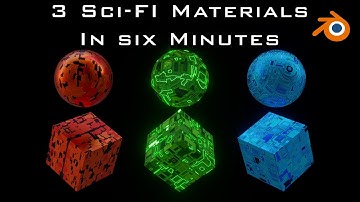 Three Sci-Fi Procedural Textures in 6 Minutes - Blender Tutorial