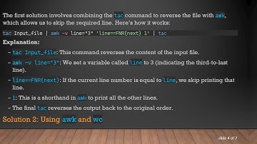 How to Delete the Third-to-Last Line of a File Using sed or awk