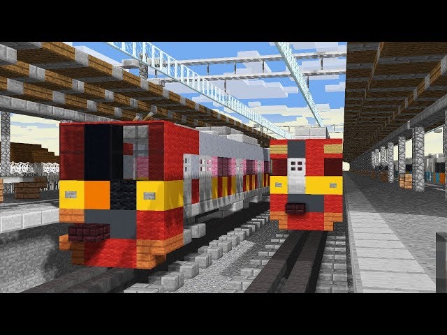 Minecraft KRL Indonesia Trains Railfanning Animation class=