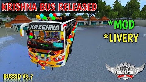 🎀🥳New Krishna Bus Mod Tamil | Bus Simulator Indonesia | Krishna Bus Mod In Bussid #krishna #bus #mod