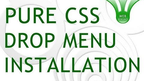 Pure CSS Drop Down Menu Site Installation Tutorial : W3C Validated