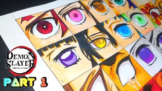 drawing all hashira eyes from kimetsu no yaiba japanese anime #demonslayers drawing all hashira eyes from kimetsu no yaiba japanese anime #demonslayers