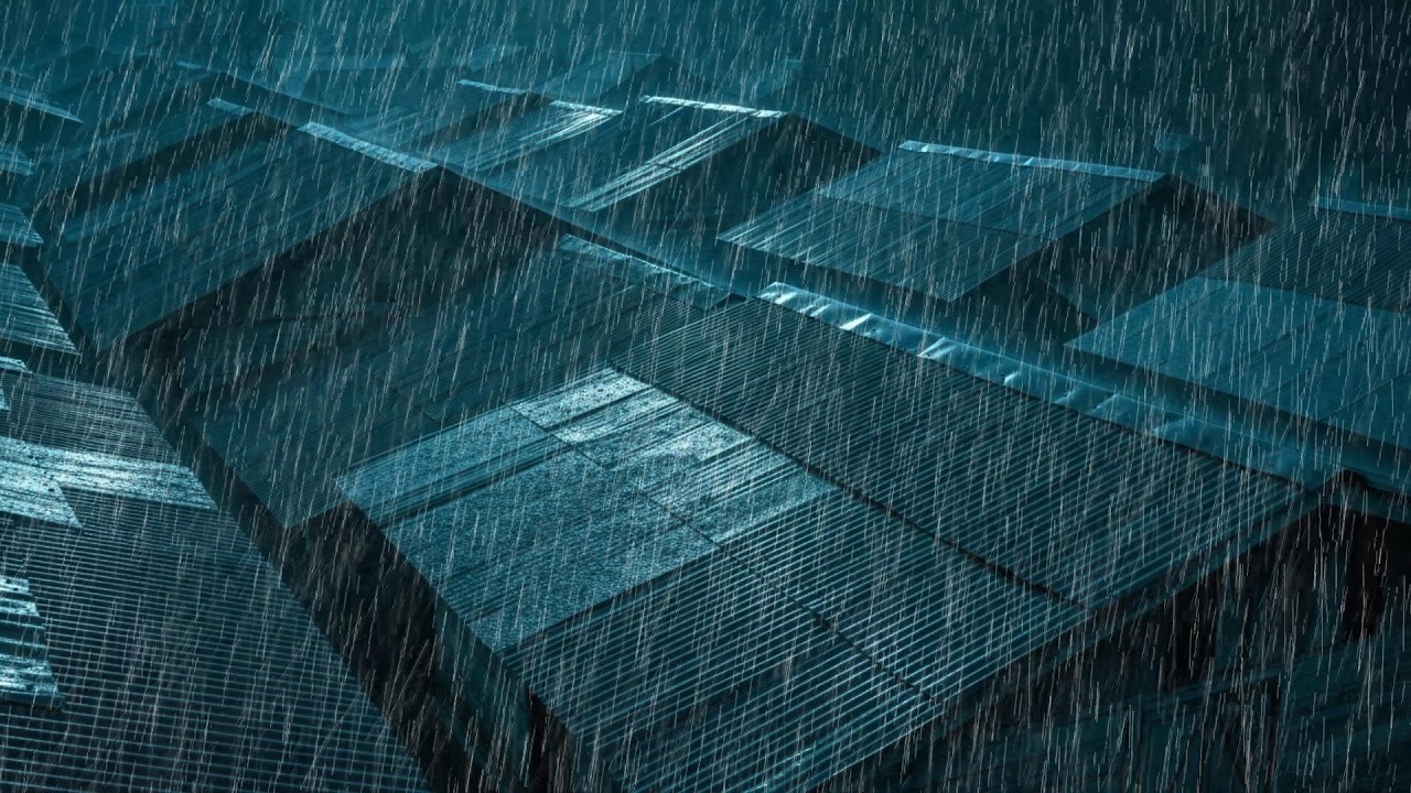 No Ads Rain Sounds for Sleeping - ASMR Brutal Night Rain on Tin Roof for Mental Calm