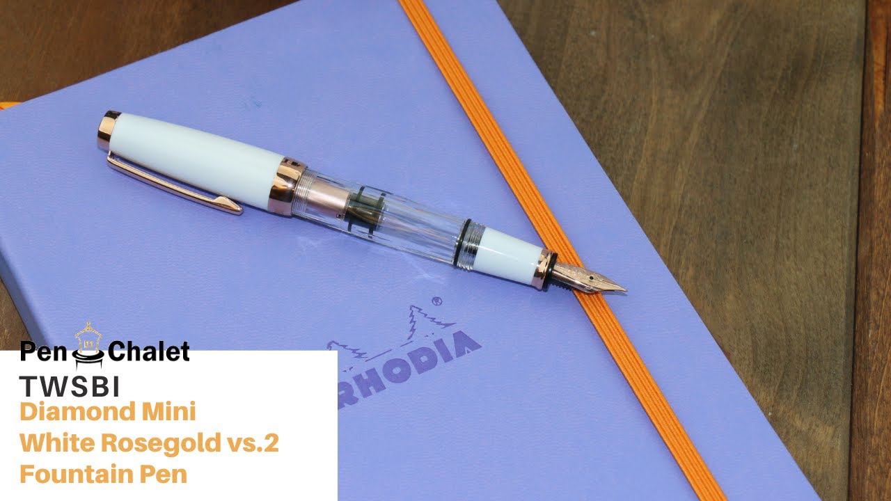 TWSBI Diamond Mini White RoseGold V2 Fountain Pen Unboxing - YouTube